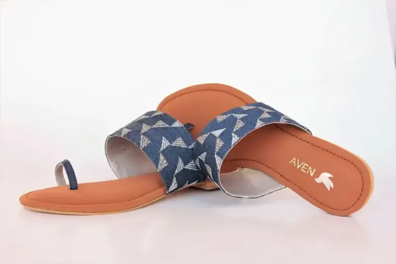 Denim Flats — Blue