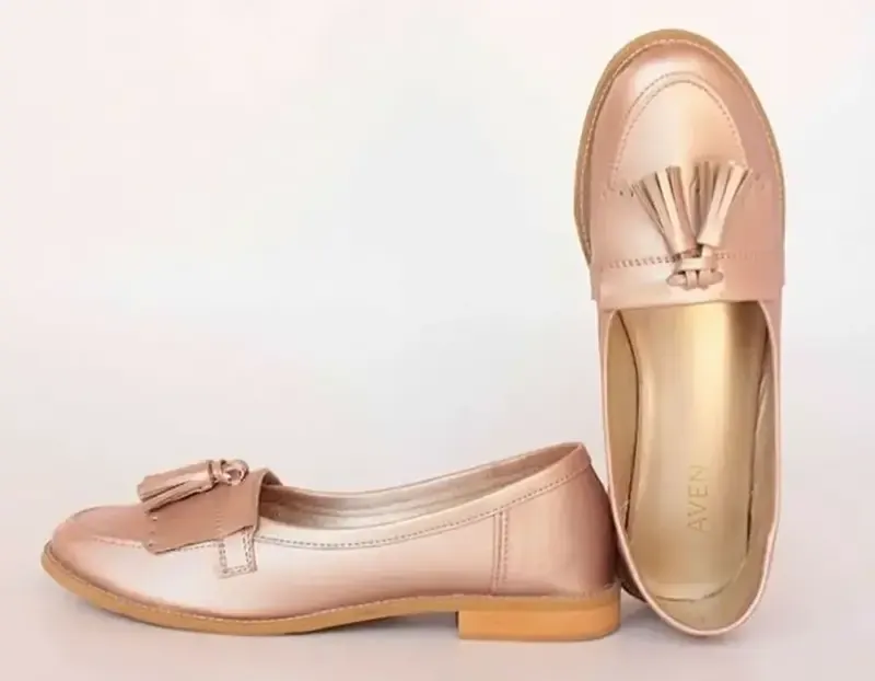 Tassel Loafers — Rose Gold