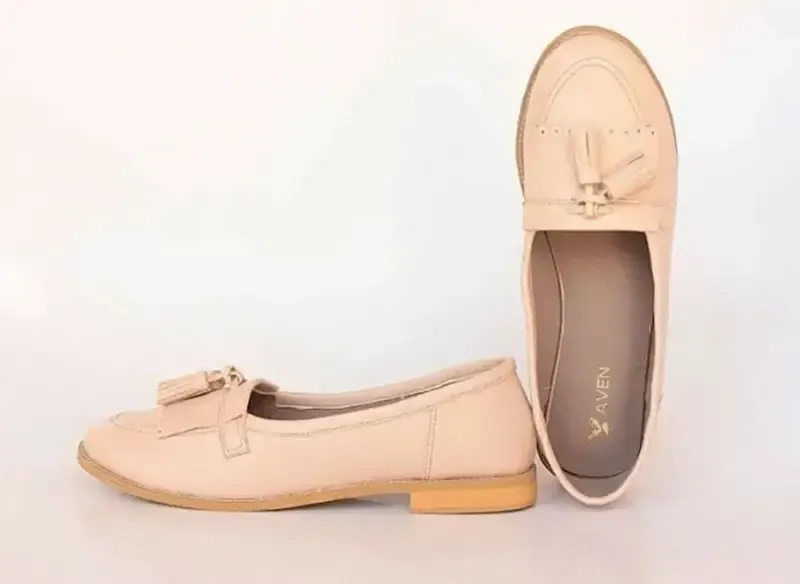 Tassel Loafers — Peach