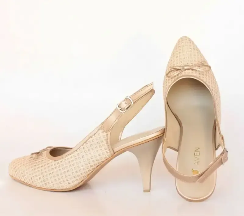 Glitter Heels — Nude