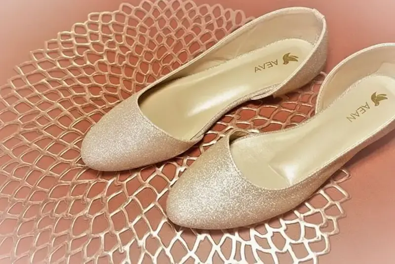 Glitter Pumps — Rose Gold