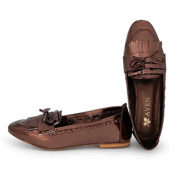 Bow Loafers — Copper